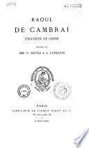 Raoul de Cambrai