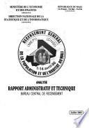 Rapport administratif et technique