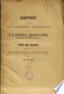 Rapport adressé au Conseil fédéral par M. le professeur A. Schneider à Zurich, Dĺégué fédéral au sujet des recours conc. les élections au Grand Conseil du Tessin du 3. Mars 1889
