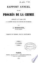Rapport annuel sur les progrés de la chimie