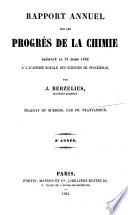 Rapport annuel sur les progrès des sciences physiques et chimiques
