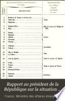 Rapport au président de la République sur la situation de la Tunisie en ...