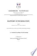Rapport d'information sur l'évaluation de la politique d'accueil touristique