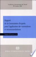 Rapport de la Commission d'experts pour l'application des conventions et recommandations (articles 19, 22 et 35 de la Constitution)