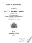 Rapport de la Commission Mixte instituée à Rome pour constater les dégats occasionnes