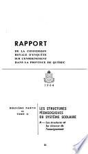 Rapport de la Commission royale d'enquête sur l'enseignement dans la province de Québec
