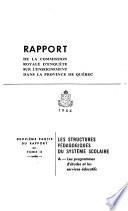 Rapport de la Commission royale d'enquête sur l'enseignement dans la province de Québec