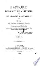 Rapport De La Nature A L'Homme, Et De L'Homme A La Nature, Ou Essai Sur L'Instinct, L'Intelligence Et La Vie