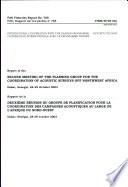 Rapport de la Troisième Réunion Du Groupe de Planification Pour la Coordination Des Campagnes Acoustiques Au Large de L'Afrique Du Nord-Ouest, Dakar Sénégal, 28-29 Octobre 2003