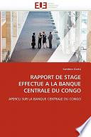 Rapport de Stage Effectue a la Banque Centrale Du Congo