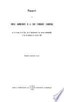 Rapport du Conseil administratif de la Cour permanente d'arbitrage