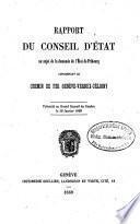 Rapport du Conseil d'état au sujet de la demande de l'Etat de Fribourg concernant le chemin de fer Genève-Versoix-Céligny