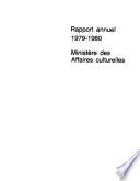 Rapport Du Ministere Des Affaires Culturelles Du Quebec