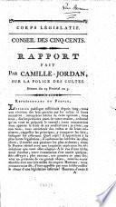 Rapport Fait Par Camille-Jordan, Sur La Police Des Cultes