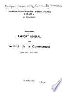 Rapport général sur l'activité de la Communauté