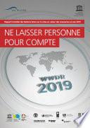 Rapport mondial des Nations Unies sur la mise en valeur des ressources en eau 2019