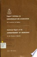 Rapport statistique du surintendant des assurances
