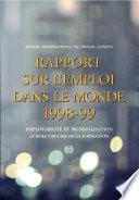 Rapport sur l'emploi dans le monde 1998-99