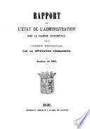 Rapport sur l'état de l'administration dans la Flandre occidentale