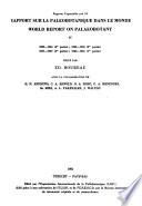Rapport sur la paléobotanique dans le monde IV 1960-1961