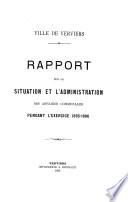 Rapport sur la situation et l'administration des affaires communales