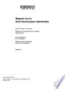Rapport sur le droit économique néerlandais