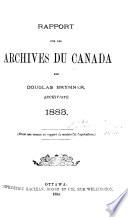 Rapport sur les archives du Canada
