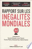 Rapport sur les inégalités mondiales 2018