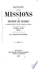 Rapport sur les missions du diocèse de Québec