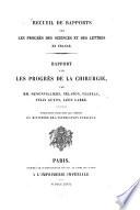 Rapport sur les progrès de la chirurgie