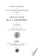 Rapport sur les progrès de la géométrie