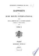 Rapports du jury mixte international
