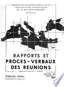 Rapports et procès-verbaux des réunions