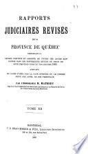Rapports judiciaires revises de la Province de Quebec ...