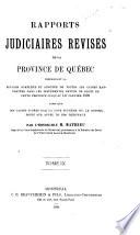 Rapports judiciaires revises de la Province de Quebec ...