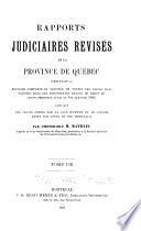 Rapports judiciaires revisés de la province de Québec