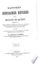 Rapports judiciaires revisés de la province de Québec