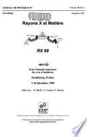 Rayons X et Matière