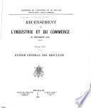 Recensement de l'industrie et du commerce (31 décembre 1910): Exposé général des résultats