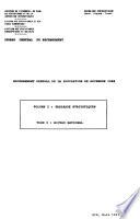 Recensement général de la population de décembre 1988: Tableaux statistiques. t.1. Niveau national