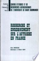 Recherche et enseignement sur l'Autriche en France