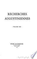 Recherches augustiniennes