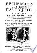 Recherches Curieuses D'Antiquité