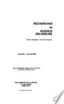 Recherches de science religieuse