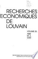 Recherches économiques de Louvain