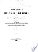 Recherches expérimentales sur l'élasticité des métaux