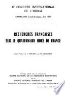 Recherches françaises sur le quaternaire hors de France