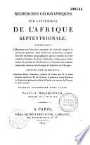 Recherches géographiques sur l'intérieur de l'Afrique septentrionale