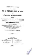 Recherches historiques et critiques sur le véritable auteur du livre de l'Imitation de Jésus-Christ, 2e éd., revue
