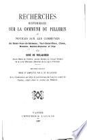 Recherches historiques sur la commune du Pellerin et notices sur les communes de Saint-Jean-de-Boiseau, Port-Saint-Père, Cheix, Rouans, Sainte-Pazanne et Vue
